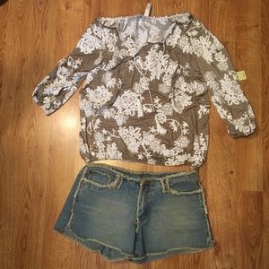 Vintage rare Zana di Fringed denim shorts